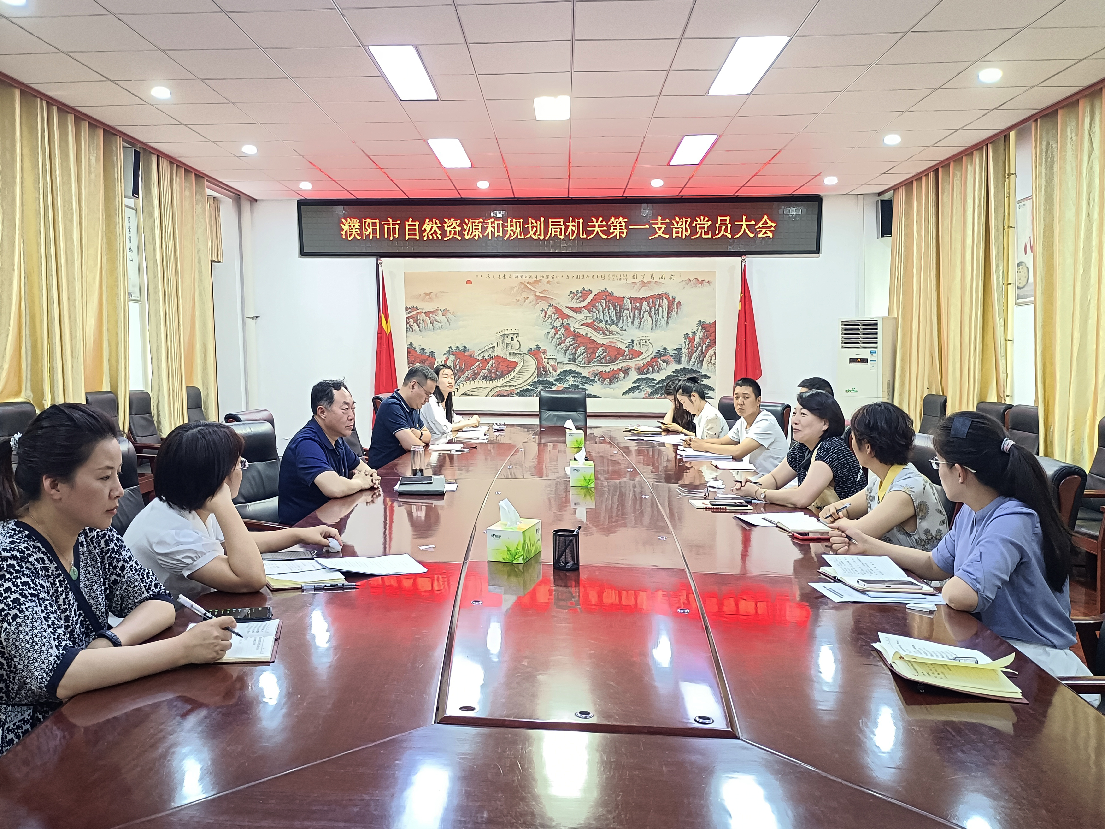 濮阳市自然资源和规划局机关第一支部召开全体党员大会 